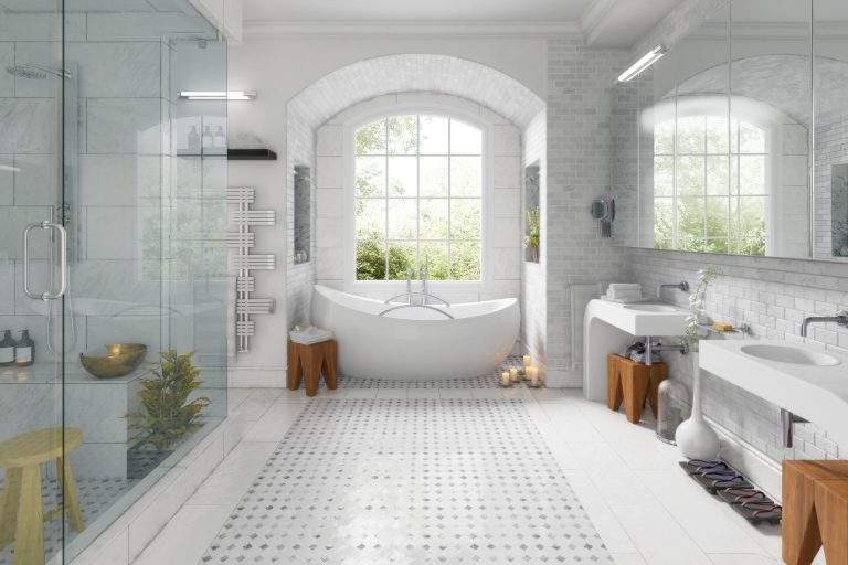 Renovation of an old building bathroom – 3d visualization