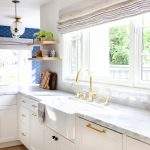 Golden kitchen faucet interior design